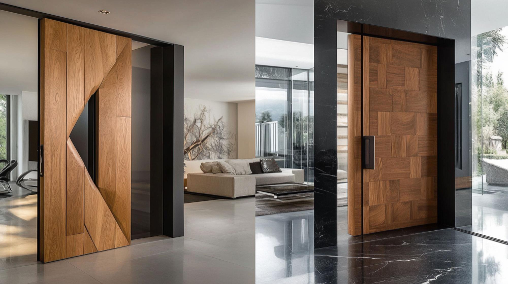 Portas internas modernas com acabamento refinado.